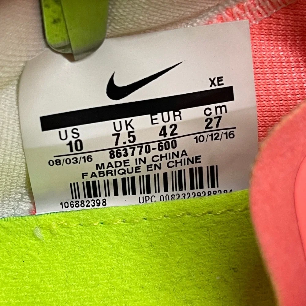 Nike‎ Air Zoom Elite 9 Womens Running Shoes Size 10 Crimson White 863770-600
